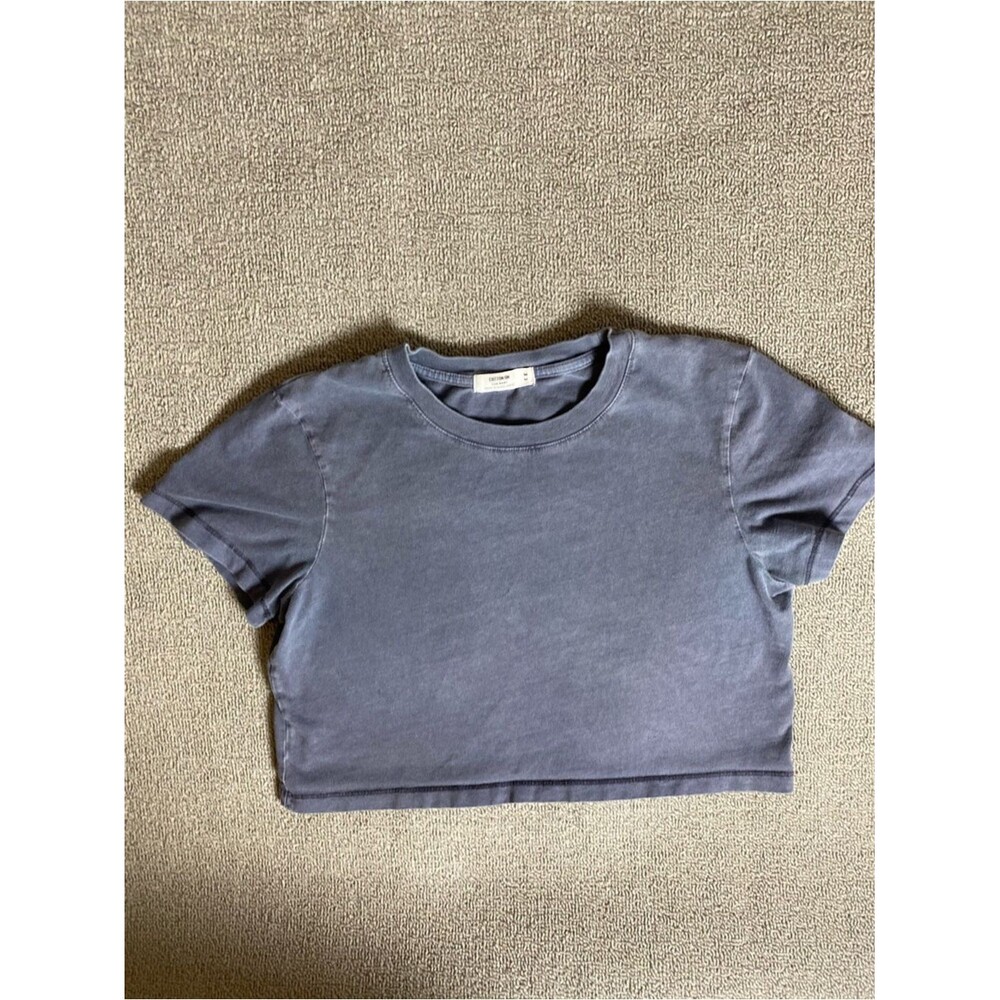 COTTON ON The Baby Washed Gray Casual Daily Cropped 100% Cotton Summer Tee